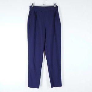LULUS Womens Size Small Kick It Navy Blue High-Waisted Trouser Pants